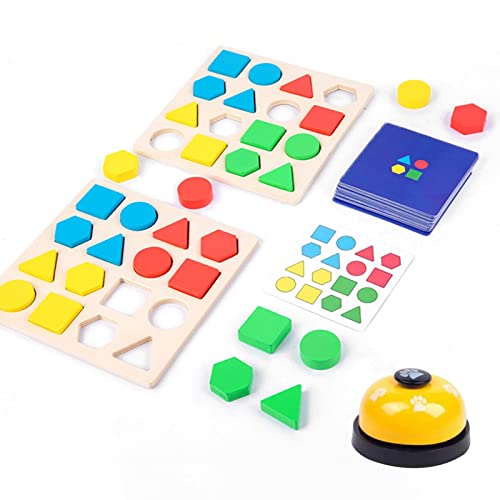 Abbto Montessori-Puzzles mit geometrischen Formen, geometrische Formen für Vorschulen, Farbsortierung, Montessori-Spielzeug-Set für Kinder im Vorschulalter, 2 Stück von Abbto