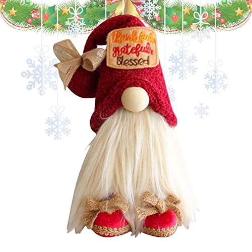 Abbto Plüschtier mit Weihnachtszwergen | Plüschtier Elf ohne Gesicht skandinavische Tomte Schwedisch Zwerg Kegelhut Rudolph-Zwerg ohne Gesicht für Ernte, Feiertag, Aktion von Abbto