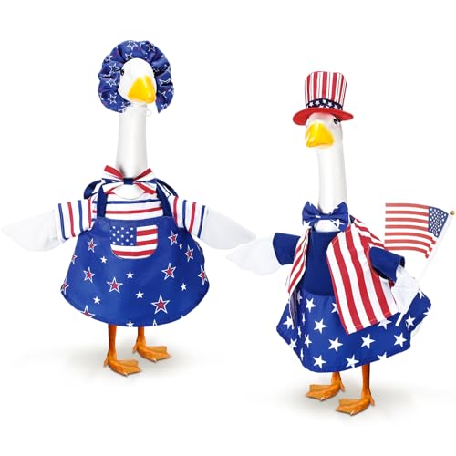 Abbylike Independence Day Veranda-Gans-Outfits, patriotisches 4. Juli-Dekor, rot-weißes und blaues Gänse-Kostüm, passend für große 58,4 cm große Zement für patriotische Feste, Garten, Hof Abbylike Independence Day Veranda-Gans-Outfits, patriotisches 4. Juli-Dekor, rot-weißes und blaues Gänse-Kostüm, passend für große 58,4 cm große Zement für patriotische Feste, Garten, Hof von Abbylike