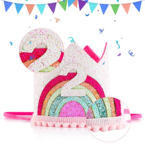 Abeillo Geburtstagskrone für 1 Jahr Baby, Prinzessin Krone, Einstellbare Haarband für Ersten Geburtstag Party, Kinder Partyhüte Deko (Rainbow) Abeillo Geburtstagskrone für 1 Jahr Baby, Prinzessin Krone, Einstellbare Haarband für Ersten Geburtstag Party, Kinder Partyhüte Deko (Rainbow) von Abeillo