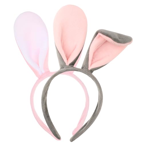 Abeillo Hasenohren Haarreif2 Stück, Rosa Grau Hasen Ohren Haarreif, Plüsch Hasenohren Stirnband für Ostern Bunny Kostüm Cosplay Karneval Party Geburtstag Kinder Erwachsene Abeillo Hasenohren Haarreif2 Stück, Rosa Grau Hasen Ohren Haarreif, Plüsch Hasenohren Stirnband für Ostern Bunny Kostüm Cosplay Karneval Party Geburtstag Kinder Erwachsene von Abeillo