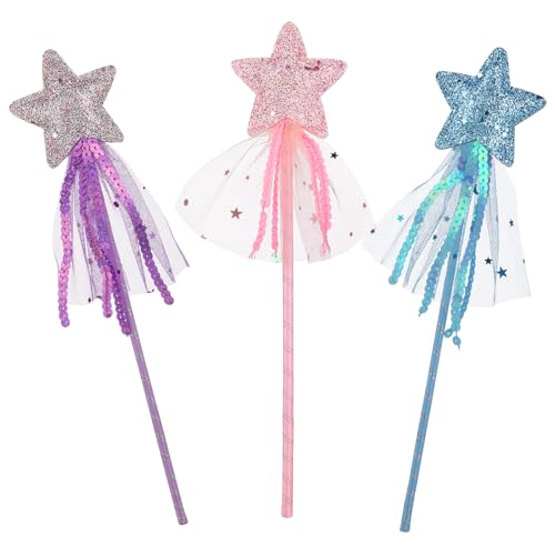 Abeillo 3 Stück Stern Glitzer Zauberstab,Prinzessin Sternform Zauberstab,Fee Magic Wand für Kinder, Weihnachten Halloween Geburtstagsfeier Dekoration für Mädchen Abeillo 3 Stück Stern Glitzer Zauberstab,Prinzessin Sternform Zauberstab,Fee Magic Wand für Kinder, Weihnachten Halloween Geburtstagsfeier Dekoration für Mädchen von Abeillo
