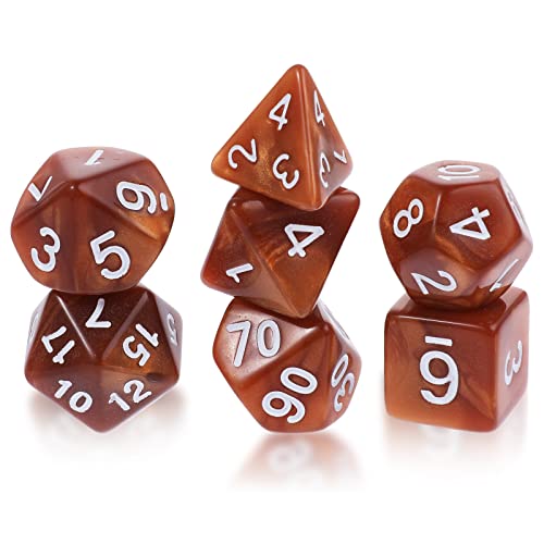 Abeillo 7 Stück DND Würfel Set für Dungeon und Dragons, Polyedrische Würfel RPG Rollenspiele Tischspiele D&D D20 D12 D10 D8 D6 D4 (Bronze Gold) Abeillo 7 Stück DND Würfel Set für Dungeon und Dragons, Polyedrische Würfel RPG Rollenspiele Tischspiele D&D D20 D12 D10 D8 D6 D4 (Bronze Gold) von Abeillo