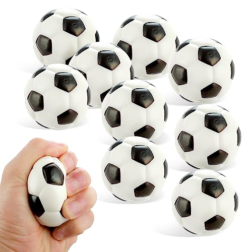 Abeillo 9 Stück Stressball Mini Stress Bälle 6cm Dekompression Schwamm Fußball Squeeze Ball Antistressball Schwamm Knautschball Tischfußball Schwammball für Kinder und Erwachsene Abeillo 9 Stück Stressball Mini Stress Bälle 6cm Dekompression Schwamm Fußball Squeeze Ball Antistressball Schwamm Knautschball Tischfußball Schwammball für Kinder und Erwachsene von Abeillo