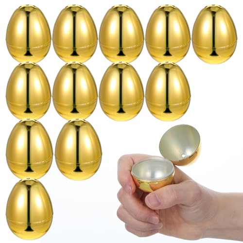 Abeillo Goldene Ostereier, befüllbare Ostereier, leere Ostereiersuche, Spiele, Partyzubehör, Korbfüller, Basteln für Ostern, Party, Firmenaktivitäten, 12 Stück Abeillo Goldene Ostereier, befüllbare Ostereier, leere Ostereiersuche, Spiele, Partyzubehör, Korbfüller, Basteln für Ostern, Party, Firmenaktivitäten, 12 Stück von Abeillo