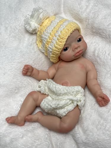 11 Zoll Reborn Puppen Lebensecht Körper Silikon Puppen Die Wie Echte Neugeborene Aussehen Realistische Babypuppen Mädchen von Abenduot