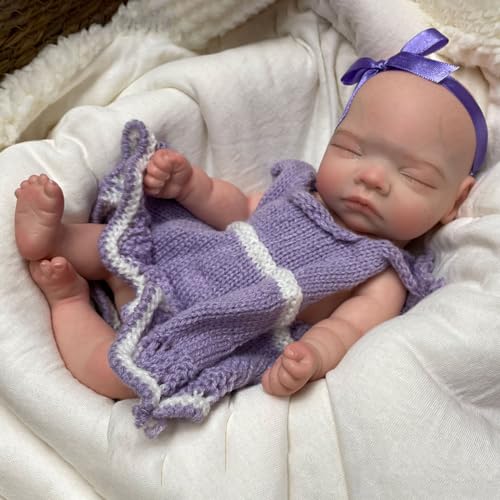 11 Zoll Reborn Puppen Lebensecht Weicher Körper Silikon Puppen Realistische Aussehende Puppe Baby Puppen Die Echt Aussehen Mädchen von Abenduot