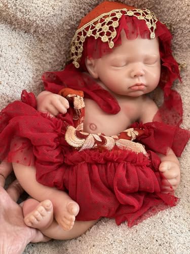 15Inch Vollsilikon Reborn Baby Puppen Realistische Baby Puppen Wie Echtes Baby Lebensecht Neugeborene Baby Puppen Mädchen von Abenduot