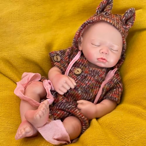 15 Inch Vollsilikon Reborn Baby Puppen Realistische Babypuppe Wie Echtes Baby Lebensecht Neugeborene Baby Puppen Mädchen von Abenduot