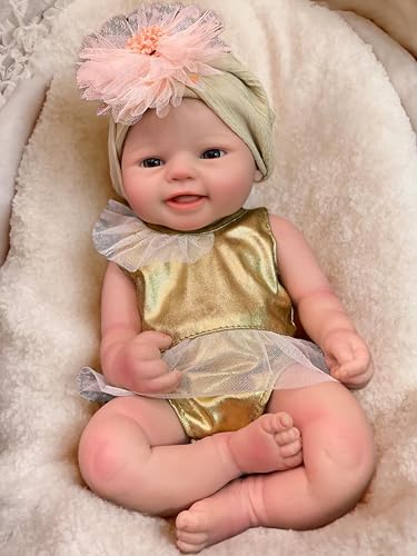 Abenduot 15 Zoll Körper Silikon Puppen Reborn Neugeborenes Baby Puppe Echte Baby Doll Anatomisch Korrekt Mädchen von Abenduot