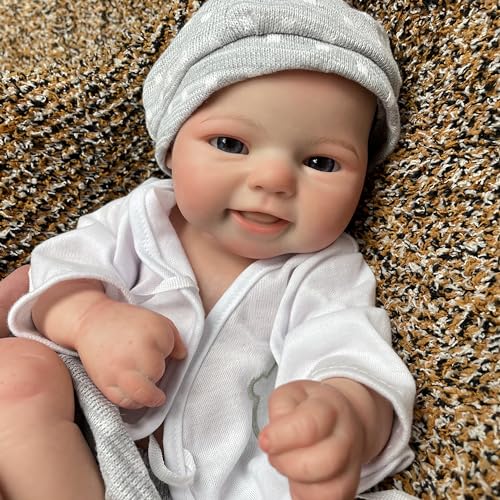 Abenduot 15inch Ganzkörper Silikon Baby Puppe Nicht Vinyl Puppen Anatomisch Korrekt Junge Puppe Realistisch Handgemacht Reborn Baby Puppen Offene Augen von Abenduot
