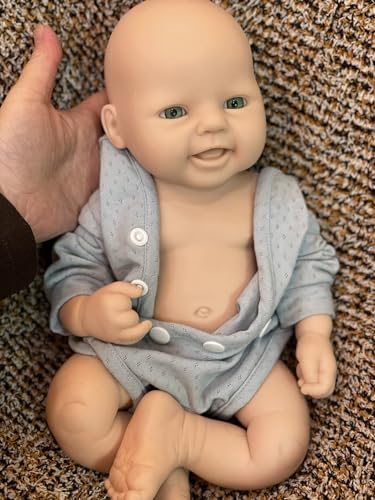 Abenduot 40cm unlackierte Babypuppen für Jungen, Körper Silikon Puppen Reborn-Puppen DIY Neugeborenen-Puppen-Kits Anatomisch Korrekt von Abenduot