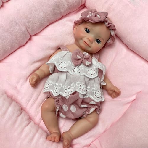 Abenduot Körper Silikon Puppen 11 Zoll Reborn Puppen Die Wie Echte Neugeborene Aussehen Realistische Babypuppen Mädchen von Abenduot