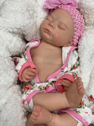 Abenduot Reborn Baby Vollsilikon Lebensecht, 45CM Reborn Baby Mädchen, Lebensechte Babypuppen, Mädchen-Baby-Puppe Wie Echt, Silikon Reborn Puppen Mit Zubehör Abenduot Reborn Baby Vollsilikon Lebensecht, 45CM Reborn Baby Mädchen, Lebensechte Babypuppen, Mädchen-Baby-Puppe Wie Echt, Silikon Reborn Puppen Mit Zubehör von Abenduot