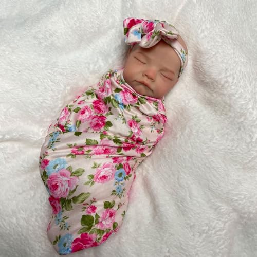 Neugeborene Baby Puppen Realistische Babypuppen Waschbare Puppe Reborn Baby Vollsilikon Lebensecht 11 Zoll Mädchen von Abenduot