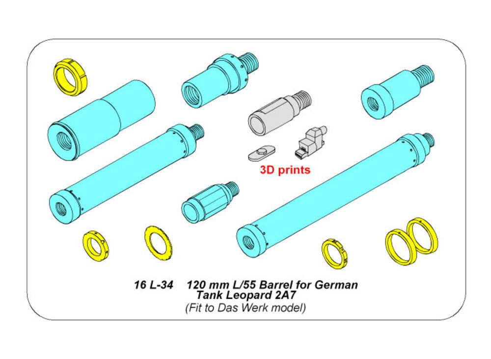 120 mm L/55 Barrel for German Tank Leopard 2A7V 120 mm L/55 Barrel for German Tank Leopard 2A7V von Aber