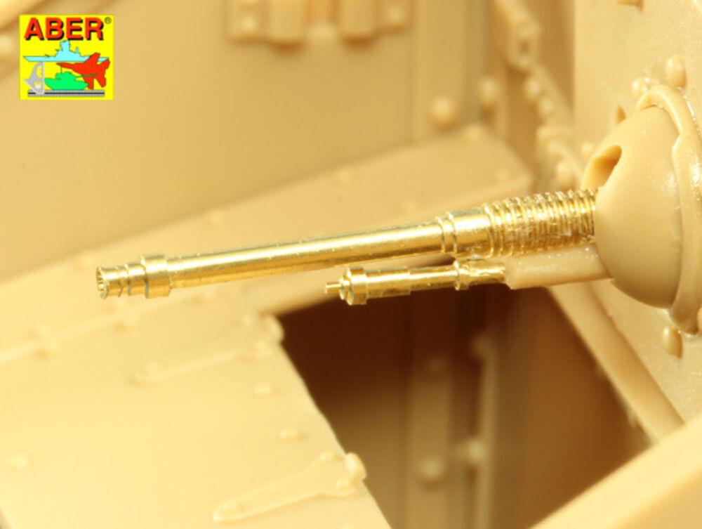 Barrels for British WWI Tank Mk.V Male for 6 pdr (57mm) gun x 2pcs. 8mm Hotchkiss m.1909 x 4pcs. von Aber