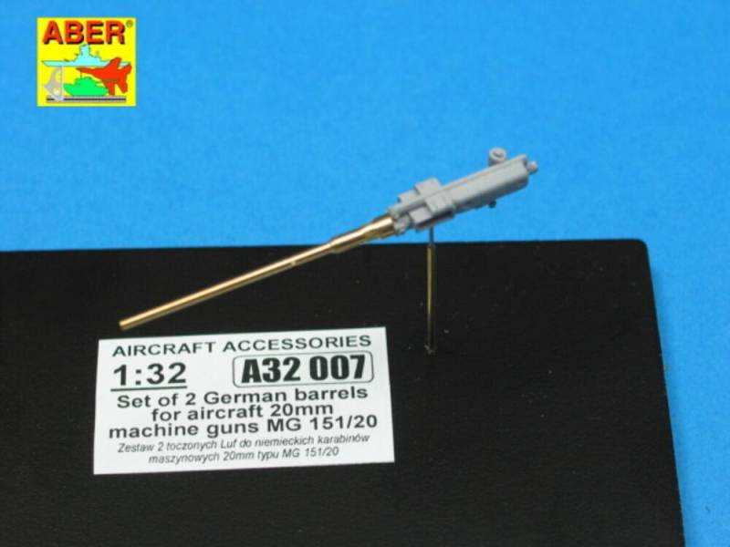 Set of 2 German barrels for aircraft 20mm machine guns MG 151/20 von Aber
