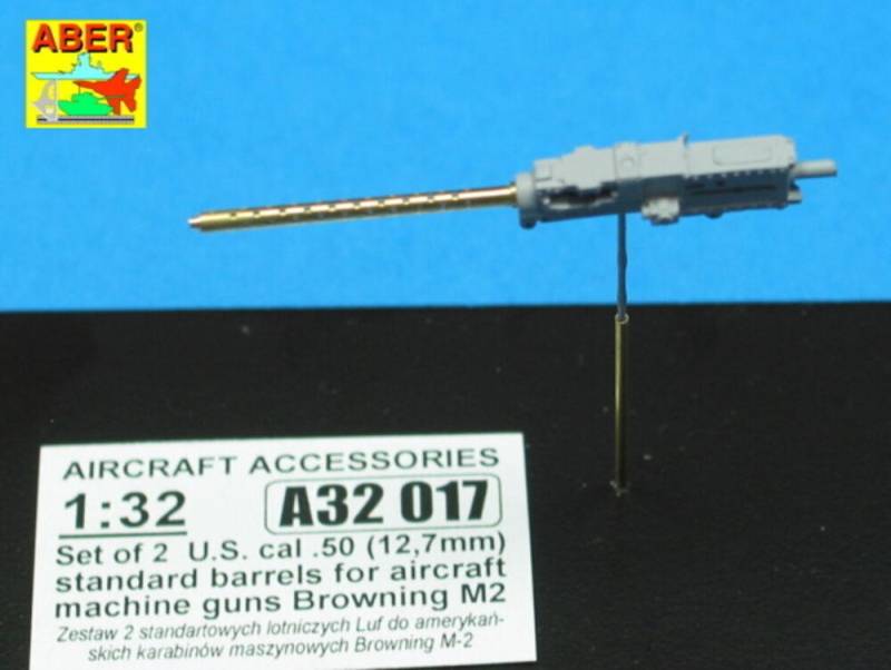 Set of 2  U.S. cal .50 (12,7mm) standard barrels for aircraft machine guns Browning M2 von Aber
