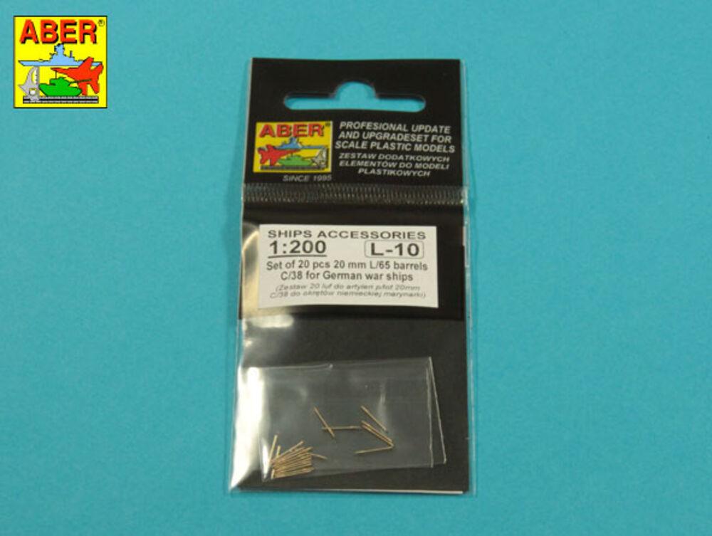 Set of 20 pcs 20 mm L/65 barrels C/38 for German ships Set of 20 pcs 20 mm L/65 barrels C/38 for German ships von Aber
