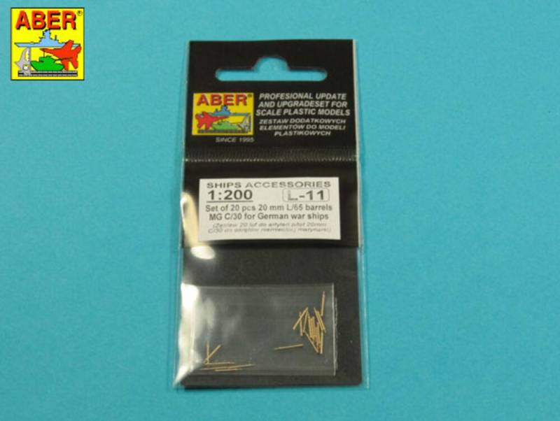 Set of 20 pcs 20 mm L/65 barrels  MG C/30 for German ships von Aber