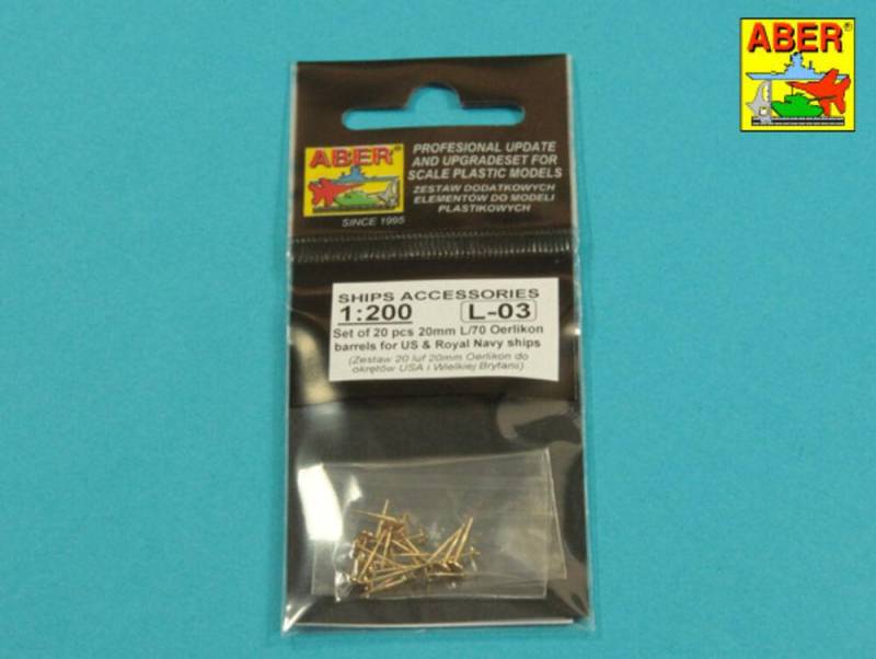 Set of 20 pcs 20 mm L/70 Oerlikon Mk.10 barrels for US Navy ships von Aber