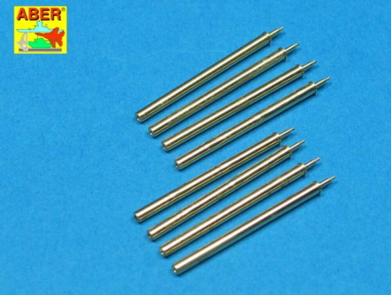 Set of 8 turned U.S. cal .50 (12,7mm) Browning M2 barrels for P-47 Thunderbolt von Aber