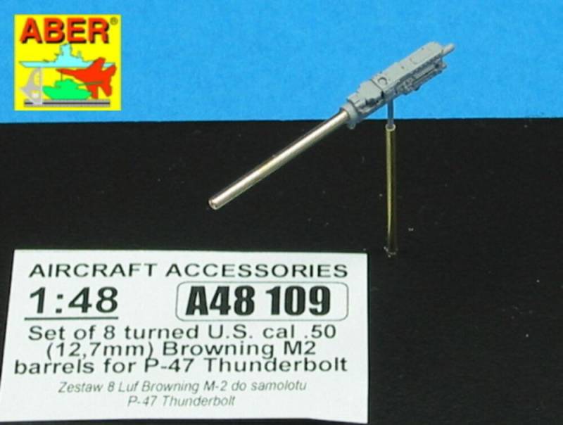Set of 8 turned U.S. cal .50 (12,7mm) Browning M2 barrels for P-47 Thunderbolt von Aber