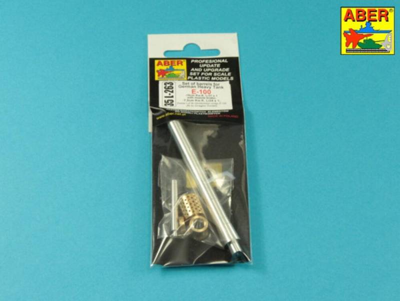 Set of barrels for German Heavy tank E-100 (Dragon) 15cm & 7,5cm von Aber