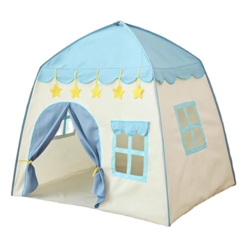 Spielzeugzelt Indoor-Spielhaus für Jungen und Mädchen Bett Spaß Anti-Moskito-Zelt trennt Bett (Blauer Stern B) von Abhpjuy