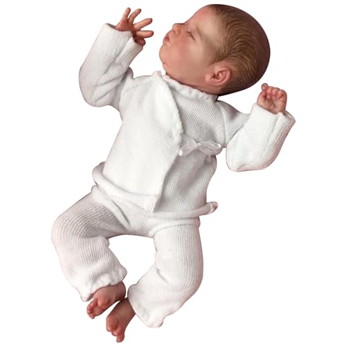 Abibiocy 9, 8 Zoll Silikon Babypuppe weiche realistische Babypuppe mit handgezeichneten Haaren und Kleidung, die für Mädchengeschenke echt Aussehen Abibiocy 9, 8 Zoll Silikon Babypuppe weiche realistische Babypuppe mit handgezeichneten Haaren und Kleidung, die für Mädchengeschenke echt Aussehen von Abibiocy