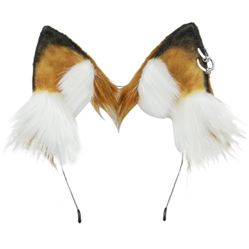 Abibiocy Fuchsohr, 8, 7 x 7, 5 Zoll weiche pelzige Ohren, tragbare Kunstfell -Therian -Ohren, einstellbares Wolfskatze -Stirnband für Party -Cosplay -Kostümzubehör, Kamelweiß Abibiocy Fuchsohr, 8, 7 x 7, 5 Zoll weiche pelzige Ohren, tragbare Kunstfell -Therian -Ohren, einstellbares Wolfskatze -Stirnband für Party -Cosplay -Kostümzubehör, Kamelweiß von Abibiocy