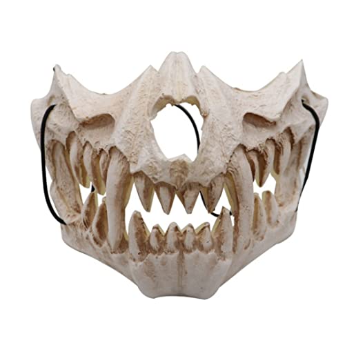Abibiocy Halloween Skeleton Maske, gruselige Werwolf halbe Schädelmaske, Cosplay -Kostüm halb Gesichts Zähne Schädel Party Cosplay Festival Wolf Abibiocy Halloween Skeleton Maske, gruselige Werwolf halbe Schädelmaske, Cosplay -Kostüm halb Gesichts Zähne Schädel Party Cosplay Festival Wolf von Abibiocy
