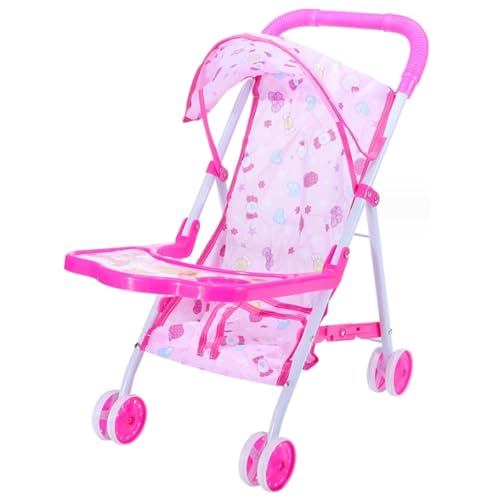 Babypuppenwagen, 9, 8x19.7x17, 7 Zoll Spielzeugkinderwagen Faltbares Spiel Baby mit einziehbarem Baldachin & Dinnerbrett für Puppenstil 2 Babypuppenwagen, 9, 8x19.7x17, 7 Zoll Spielzeugkinderwagen Faltbares Spiel Baby mit einziehbarem Baldachin & Dinnerbrett für Puppenstil 2 von Abibiocy