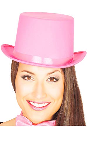 Guirca Satin Zylinder Rosa-Pink Erwachsene Showtanz Zubehör Clown Fasching Karneval von Fiestas GUiRCA