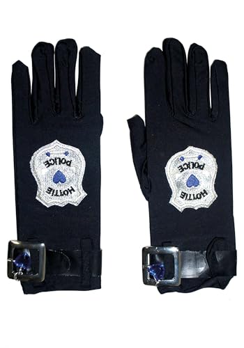 Police Girl Handschuhe zum Polizistin Kostüm von Abiti e Maschere