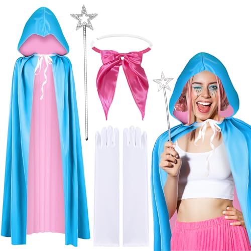 Abitoncc 4-teiliges Feenkostüm-Zubehör für Frauen mit Umhang, Zauberstab, Handschuhe für Halloween, Patentante, Rollenspiele, Themenpartys Abitoncc 4-teiliges Feenkostüm-Zubehör für Frauen mit Umhang, Zauberstab, Handschuhe für Halloween, Patentante, Rollenspiele, Themenpartys von Abitoncc