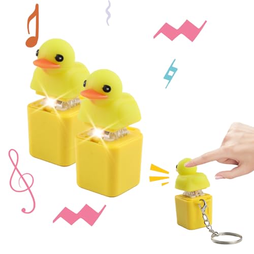 Duckeys Quacking Fidget Toy,2 Stück Duck Quacking Keychain Fidget Spielzeug,Duckeys Keycap Schlüsselanhänger,Quackendes Enten-Zappelspielzeug Lichtern,zur Dekompression Dekoration Duckeys Quacking Fidget Toy,2 Stück Duck Quacking Keychain Fidget Spielzeug,Duckeys Keycap Schlüsselanhänger,Quackendes Enten-Zappelspielzeug Lichtern,zur Dekompression Dekoration von Abnaok