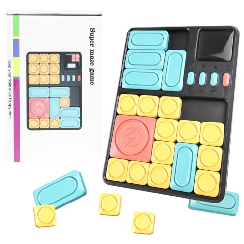 Super Slide Puzzle-Spiele, Originales Denkspiel mit über 500 Herausforderungen, Spielzeug für Kinder und Teenager, Reisespiele, Geburtstagsgeschenke, Aktivitäten für Roadtrips von Abnaok
