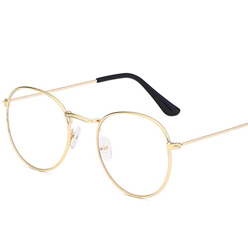 Aboiled Metall Druck Runde Große Rahmen Gläser Unisex Dekorative Schauspiele Leichte Klare Linse Retro Brillen Für Männer Frauen Gold und Schwarz Aboiled Metall Druck Runde Große Rahmen Gläser Unisex Dekorative Schauspiele Leichte Klare Linse Retro Brillen Für Männer Frauen Gold und Schwarz von Aboiled