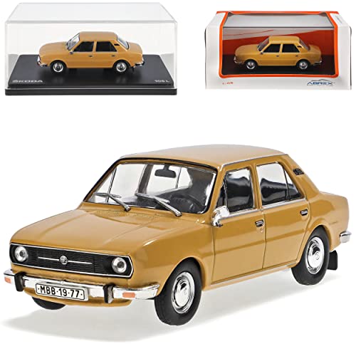 Abrex ?Koda 105L Limousine Braun Typ 742 1976-1990 723GX 1/43 Modell Auto von Abrex