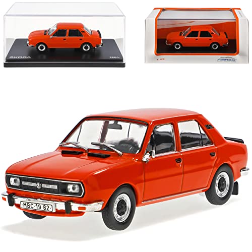 Abrex ?Koda 120L Limousine Orange Rot Typ 742 1976-1990 724GS 1/43 Modell Auto von Abrex