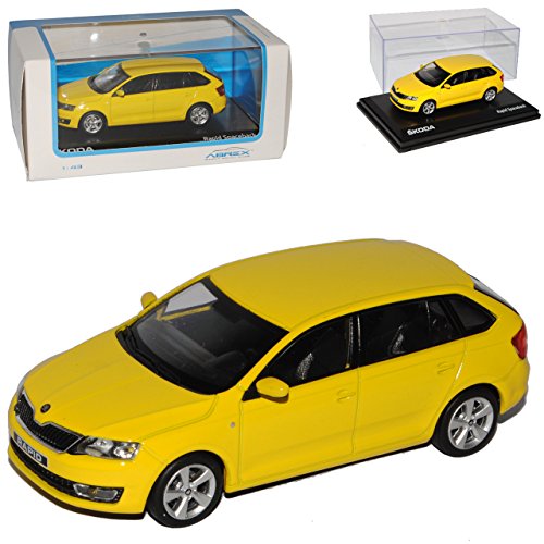 Abrex Skod. Rapid Spaceback Kombi Sprint Gelb Uni Ab 2013 NH 143AB030GE 1/43 Modell Auto von Abrex
