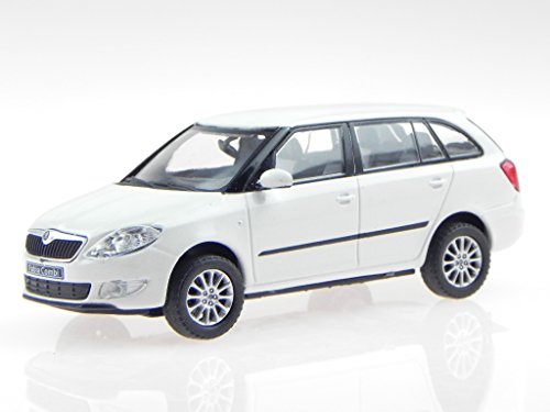Abrex Skoda Fabia 2 Combi 2010 New Logo Weiss Modellauto 024E 1:43 von Abrex
