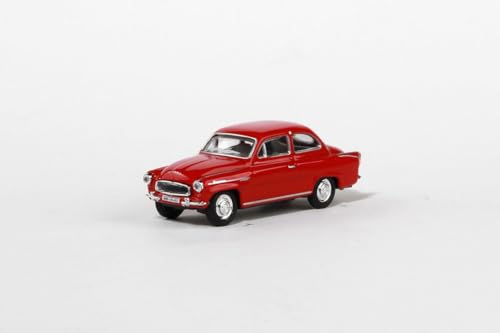 Abrex Skoda Octavia (1963) 1:72 Präzise gefertigte Replikate für Sammler – Realistische Details und hochwertige Verarbeitung für Ihre Modellauto-Sammlung Rot Dunkel von Abrex