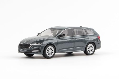 Abrex Skoda Octavia IV Combi (2020) 1:43 Präzise gefertigte Replikate für Sammler – Realistische Details und hochwertige Verarbeitung für Ihre Modellauto-Sammlung Grau Quarz Metallisch von Abrex