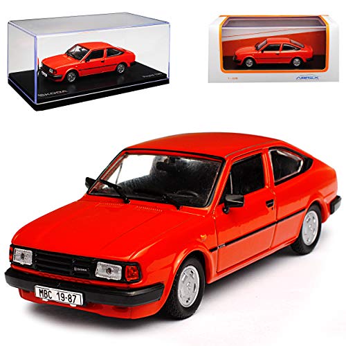 Abrex ?Koda Rapid 136 Coupe Coral Rot 1984-1990 720BM 1/43 Modell Auto von Abrex