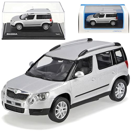 Unbekannt Skoda YETI 2009 143AB-014AB Diamant Silber METALLIC 1/43 ABREX MODELLAUTO Modell Auto von Unbekannt