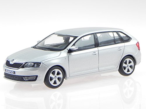 Skoda Rapid Spaceback diamant silber Modellauto 143AB-030AB Abrex 1:43 von Abrex