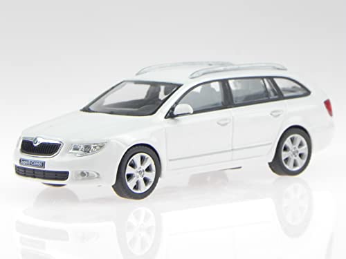 Skoda Superb 2 Combi candy weiss Modellauto 143AB-015E Abrex 1:43 von Abrex